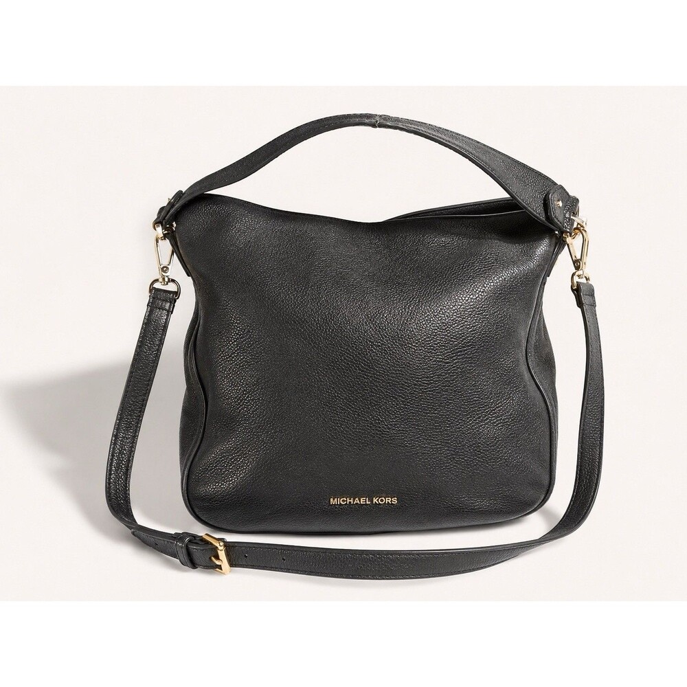 Michael Kors Black Pebbled Leather Hobo Shoulder